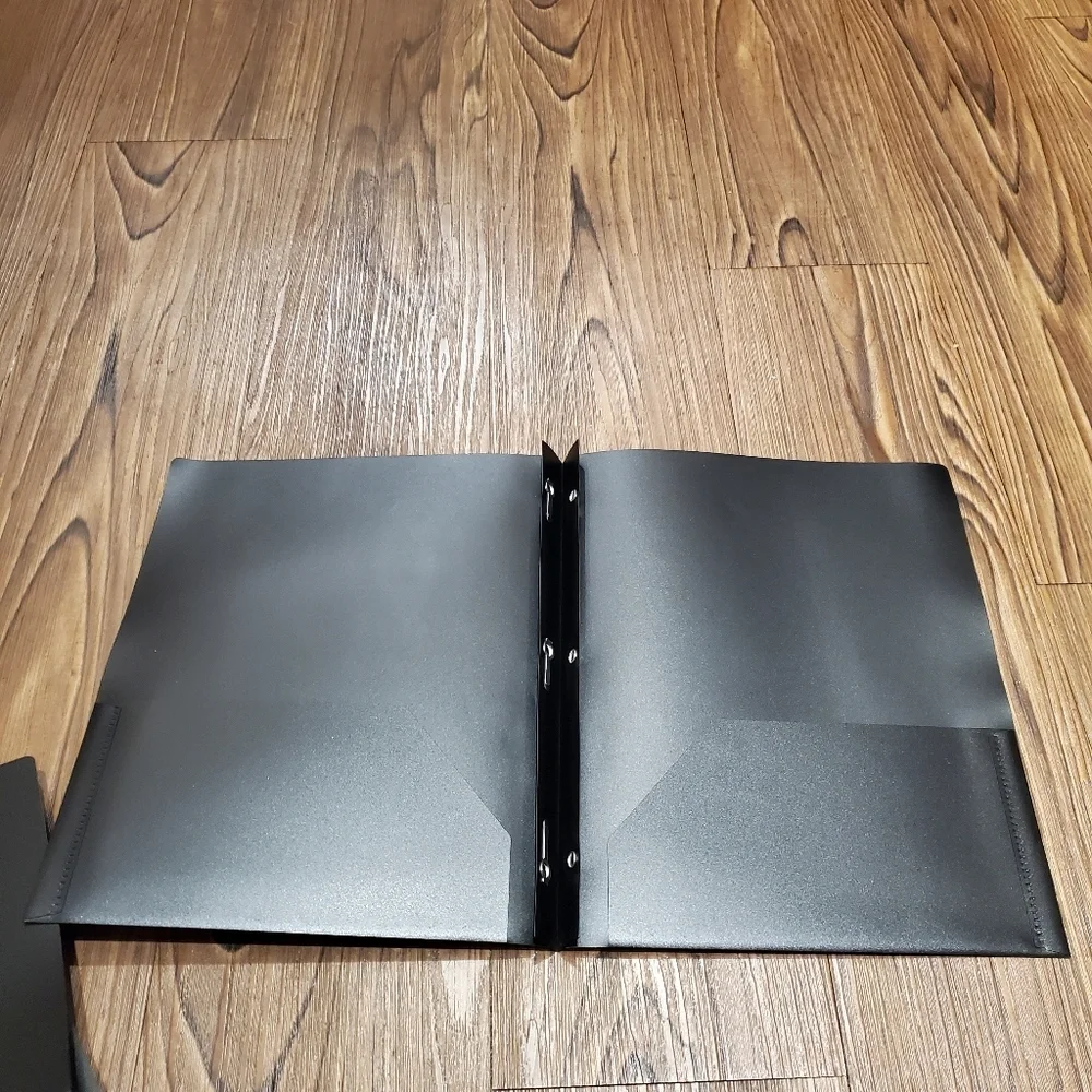 20 Pack Target Up & Up Black 2 Pocket Portfolio Folders Prong Office Durable NEW